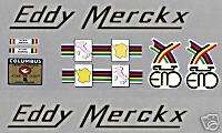 Eddy Merckx block script full set of decals vintage  