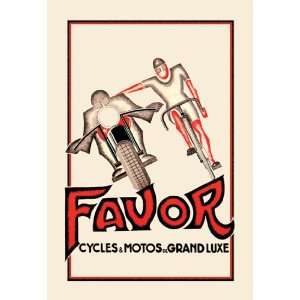  Favor Cycles and Motos de Grand Luxe 12X18 Art Paper with 