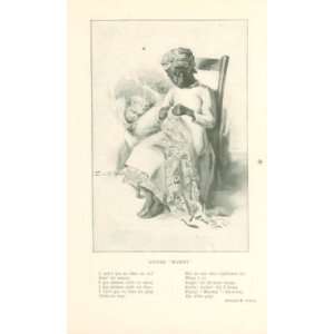  1898 Black Americana Print Little Mammy 