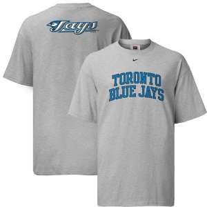   Nike Toronto Blue Jays Ash Changeup Arched T shirt: Sports & Outdoors