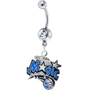    NBA Orlando Magic Crystalline Double Gem Belly Ring Jewelry
