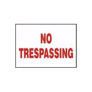  NO TRESPASSING Sign   10 x 14 Adhesive Vinyl: Home 