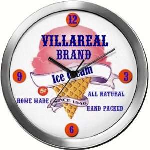  VILLAREAL 14 Inch Ice Cream Metal Clock Quartz Movement 