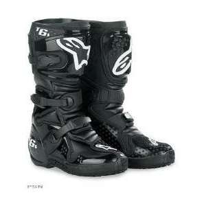   Tech 6S Black Motocross Boots MX Youth Off Road (Size US 5 3411 0100