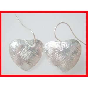   Heart Dangle Earrings Sterling Silver #0249: Arts, Crafts & Sewing