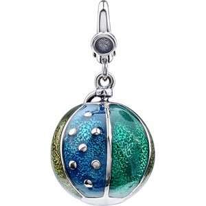  Sterling Silver 18.00X15.00 MM Beach Ball Charm Jewelry