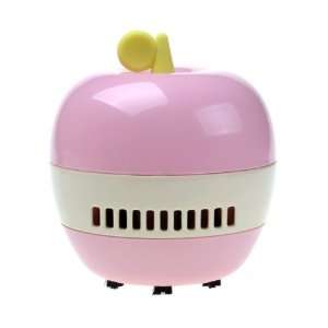 Pink DC 3.0V Apple Shape Mini Desktop Vacuum Desk Dust Cleaner For 