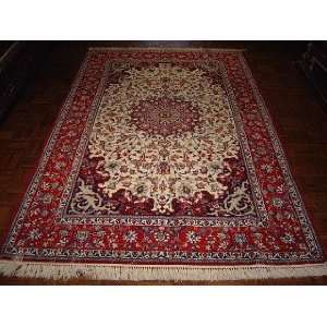    5x8 Hand Knotted Isfahan Persian Rug   80x51