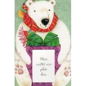    Christmas Photoholder Cards/Polar Bear   Pkg of 10 