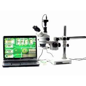 5X 90X Stereo Boom Zoom Microscope 54 LED USB Camera:  