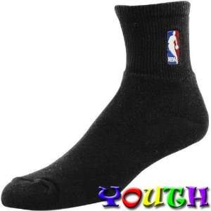  NBA Youth Logoman Quarter Length Socks (Black) Sports 