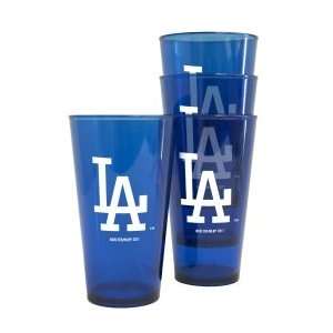  Los Angeles Dodgers Plastic Pint Glass Set: Sports 