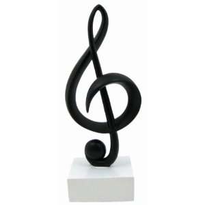   Black / White Treble Clef Musical Note Statue Figurine: Home & Kitchen
