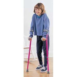 Walk Easy Forearm Crutches. Size Adult, Color Black/Grey, Cuff Diam. 4 