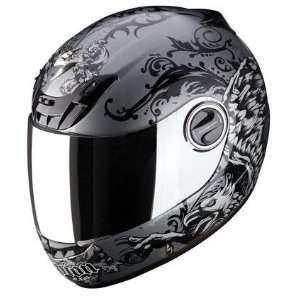    Scorpion EXO 400 Graphics Helmet Silver XS 40 1042: Automotive