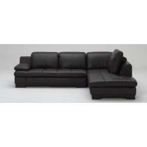  Kk 1052 Espresso Italian Leather Sectional Sofa: Home 