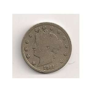    1911 Liberty Nickel in 2x2 plastic coin flip #1069 