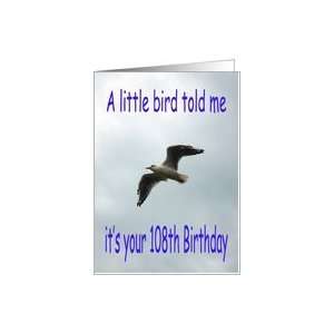 Happy 108th Birthday Flying Seagull bird Card: Toys 