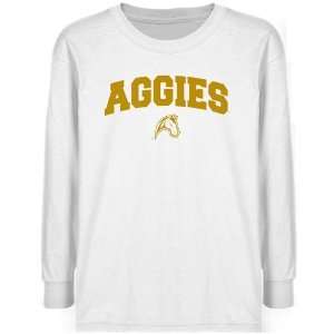  UC Davis Aggies Youth White Logo Arch T shirt: Sports 