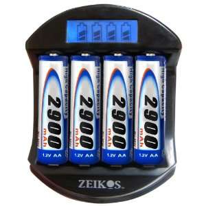  Zeikos ZE DCQ3950 Rapid 1 Hour LCD AA/AAA Battery Charger 