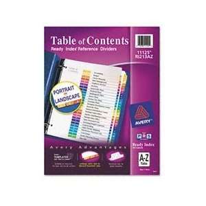   Table of Contents Dividers, 26 Tab, 1 Set (11125)