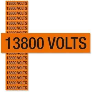  13800 Volts, Small (1/2 x 2 1/4) Label, 2.25 x 0.5 