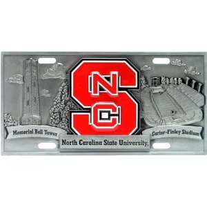   Carolina State Wolf Pack NCAA Pewter License Plate by Half Time Ent