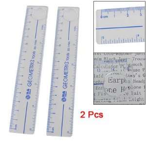   Inch 15cm Plastic Magnifier Straight Edge Ruler: Office Products