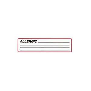 1646 01 Allergic Labels 200 Per Roll by Carstens, Inc  Part no. 1646 