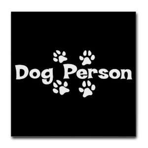  Tile Coaster (Set 4) Dog Person 