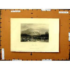  C1800 View Baden People Mountain Houses Trees Print: Home 
