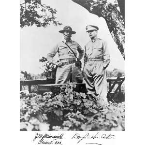  Generals MacArthur & Wainwright 8 1/2 X 11 Photograph w 