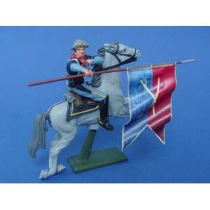 Britains Deetail Indian Wars, US 7th Cavalry Trooper with Custer Flag 
