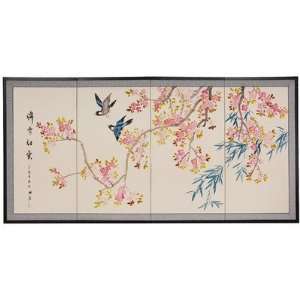  36 Shing Huo Blossom Silk Screen with Bracket