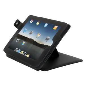   Black Leather Case with Stand for Apple iPad