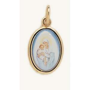  Gold Plated Religious Medal   Our Lady of Snows: Jewelry