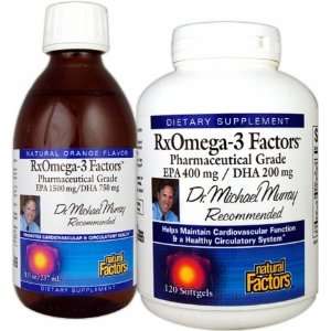  Natural Factors RxOmega 3 Factors   240 Softgels: Health 