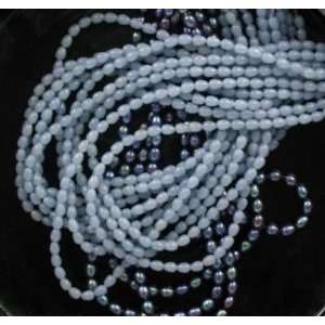  PERUVIAN ANGELITE 5x7mm EGG SHAPED BEADS 