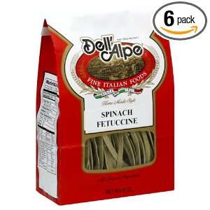 Dell Alpe Spinach Fettuccine, 8 Ounce (Pack of 6)  