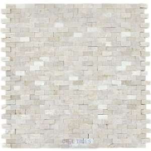  Contours   classical random chiseled brick mosaic in crema 