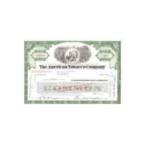   Tobacco Company Used Expired Stock Certificate 