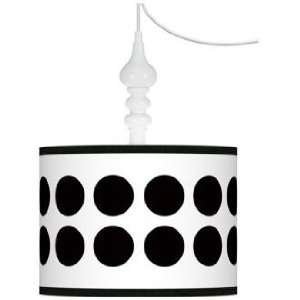  Black Orbs 13 1/2 Wide White Swag Chandelier