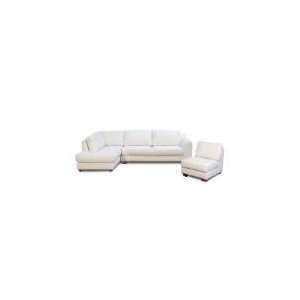 : Diamond Sofa ZENLF3PCSECTW Zen Left Facing Chaise 3 Piece Sectional 
