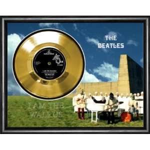   Beatles I Am The Walrus Framed Gold Record A3: Musical Instruments