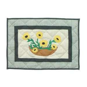  Yellow Field, Place Mat 13X 19: Kitchen & Dining