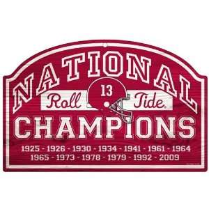   Champions Crimson 13X Champs Wooden Sign (): Sports & Outdoors