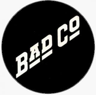  Bad Company   First Record Logo (White On Black)   Button 