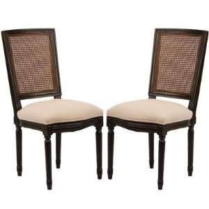   Black & Cr?me Side Chairs (Set of 2)   AMH2890A SET2