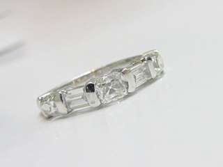 6000 1.50CT CUSHION & BAGUETTE DIAMONDS PLATINUM BAND █  