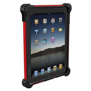 Ballistic Apple iPad 2 Tough Jacket HC Rugged Case Red Black w/ Cover 